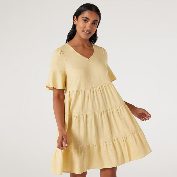 Jeanswest Ladies  Viscose Woven Dress - Golden