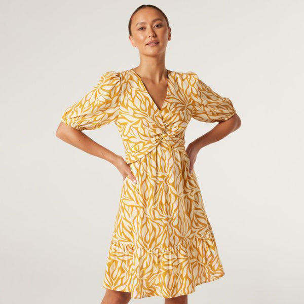 Jeanswest Ladise Viscose Dress - Golden leaf