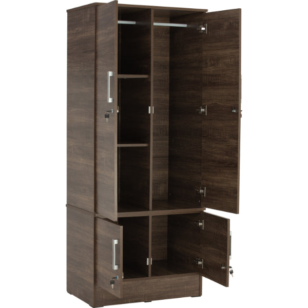 NAOMI 4 DOOR WARDROBE VINTAGE OAK