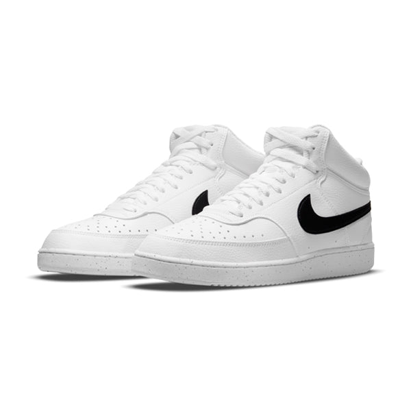 NIKE MENS COURT VISION MID BASKETBALL SHOE WHITE/BLACK-WHITE