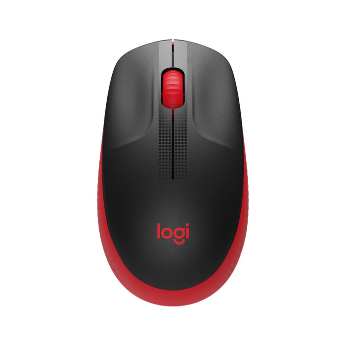 Logitech M190 Wireless Mouse Full Size Curve Design, Red (MC6338)
