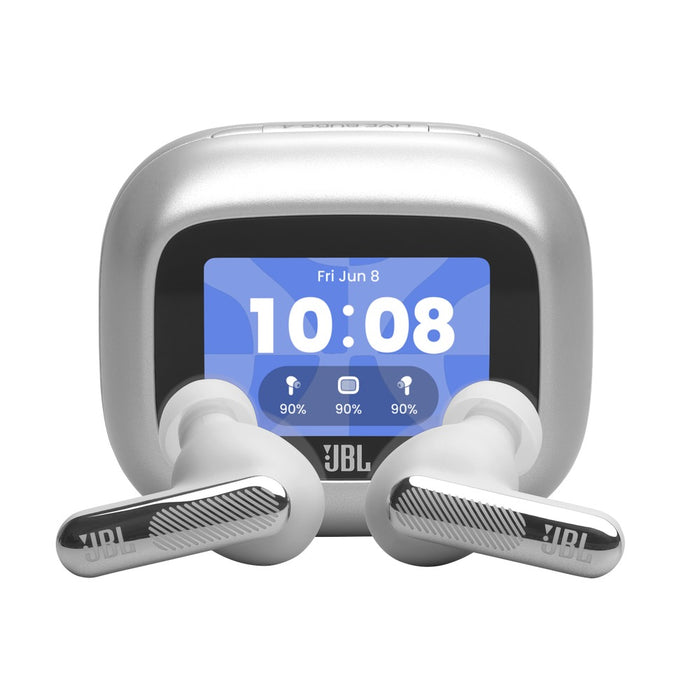 JBL Live Beam 4 True Wireless Noise Cancelling Earbuds, Silver (JBLLIVEBEAM4SIL)