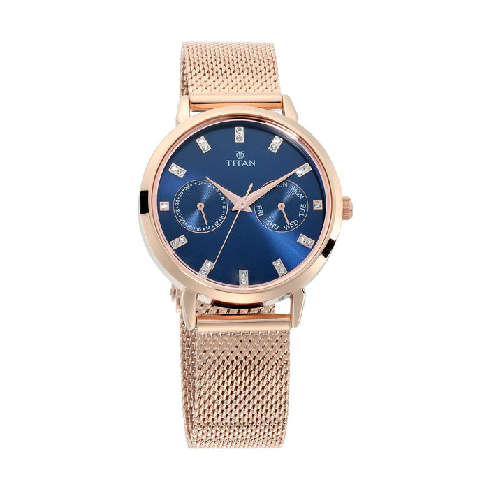 Titan Titan Sparkle Blue Dial Analog Ladies  Watch